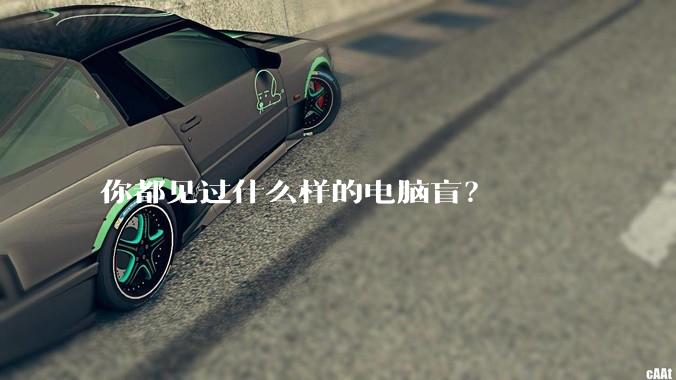 你都见过什么样的电脑盲？