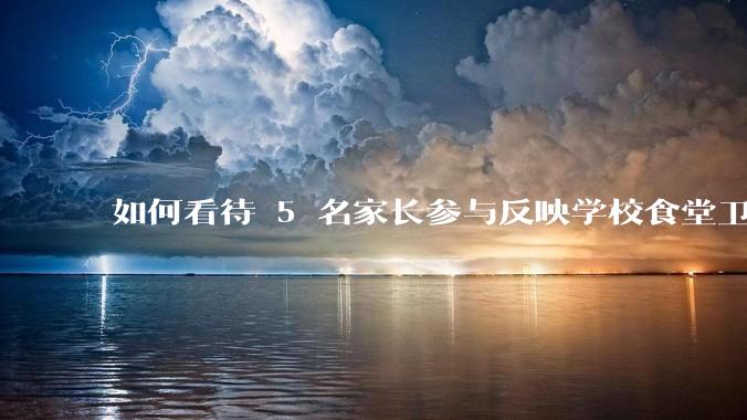 如何看待 5 名家长参与反映学校食堂卫生问题，因涉嫌寻衅滋事被刑拘？寻衅滋事的判定标准是什么？