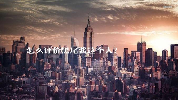 怎么评价黑尾酱这个人？