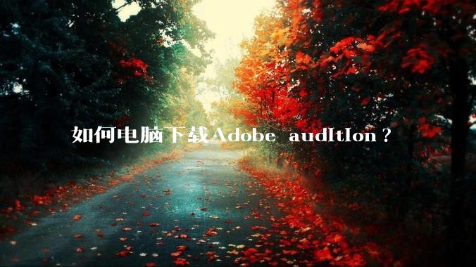 如何电脑下载Adobe audition?