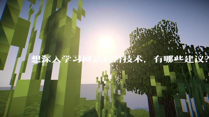 想深入学习网站后台技术，有哪些建议？