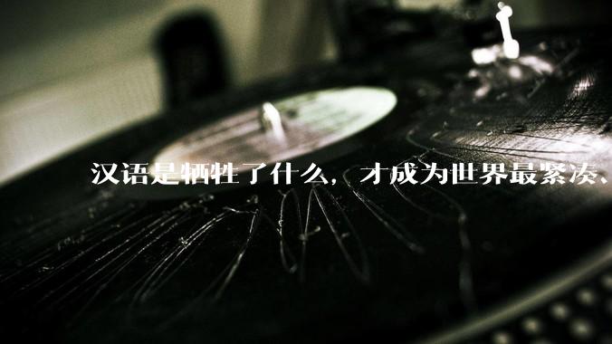 汉语是牺牲了什么，才成为世界最紧凑、最高效的语言？